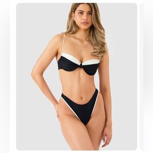 BRAND NEW NYUD Black and White Bikini Set